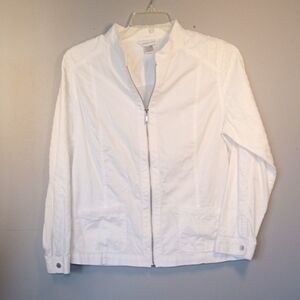 Christopher Banks Women's White Long Sleeve Lightweight Jacket Size Large